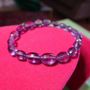 (NWT) Amethyst Briolette Faceted Bead Bracelet (1)